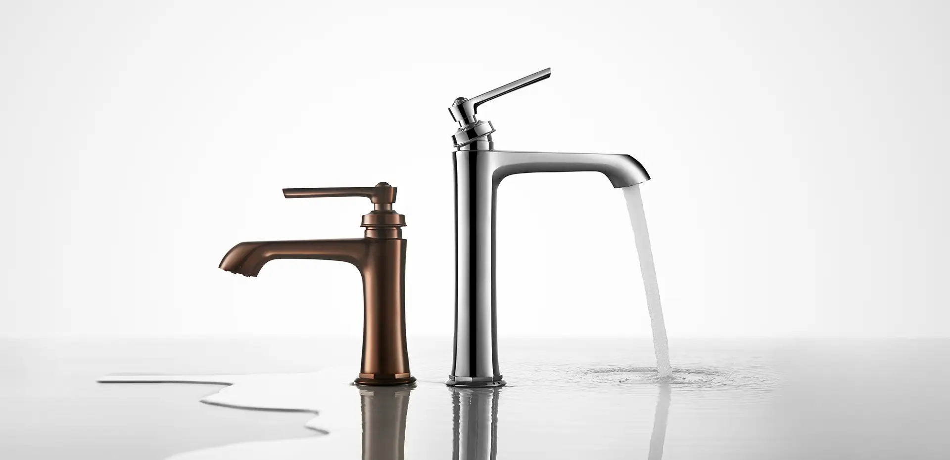 Black and Rose Gold Faucet