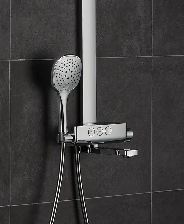 bathtub faucet with handheld shower