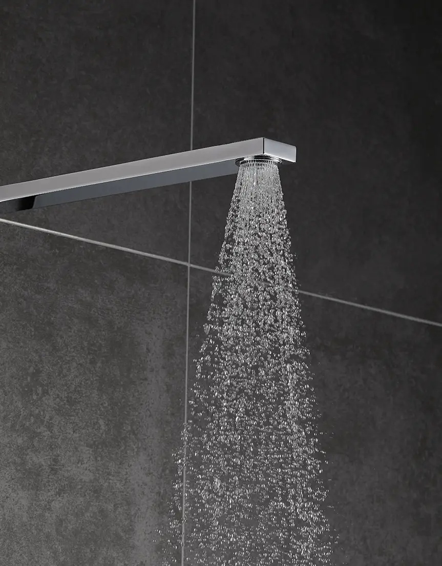 built in umbrella rain shower