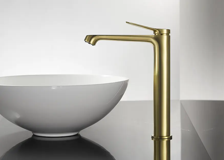 Single lever high basin mixer