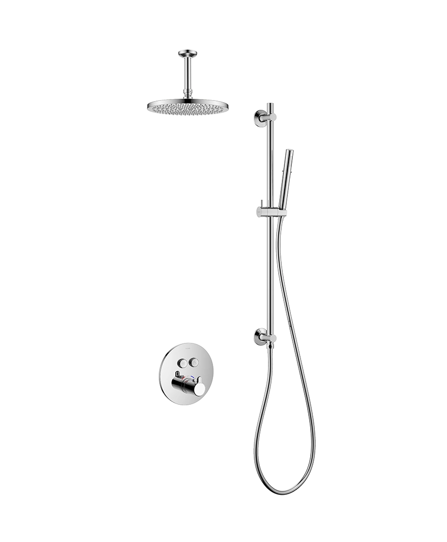 Thermostatic concealed bath/shower mixer