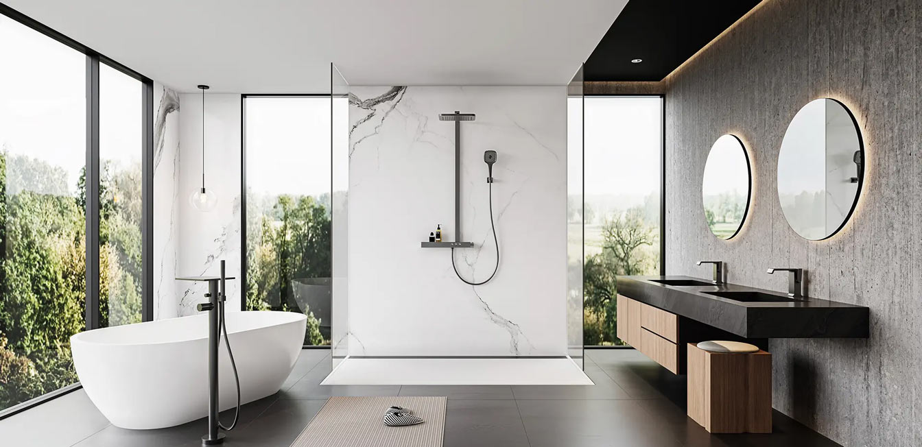 Steel Grey Shower Set